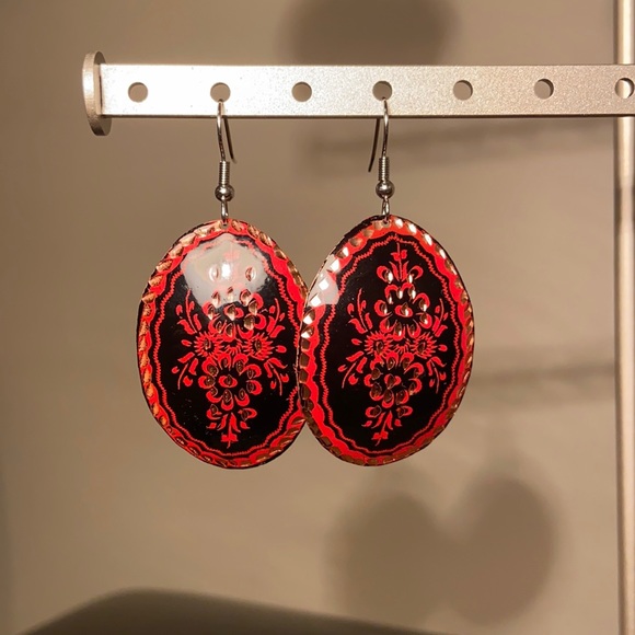 Handmade Turkish Copper Earrings - Picture 1 of 4